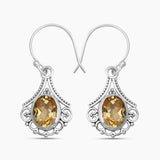 925 Sterling Silver Blue Topaz Earrings
