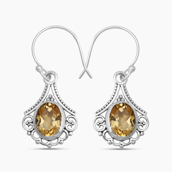 925 Sterling Silver Blue Topaz Earrings