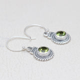 925 Starling Silver Peridot Earrings