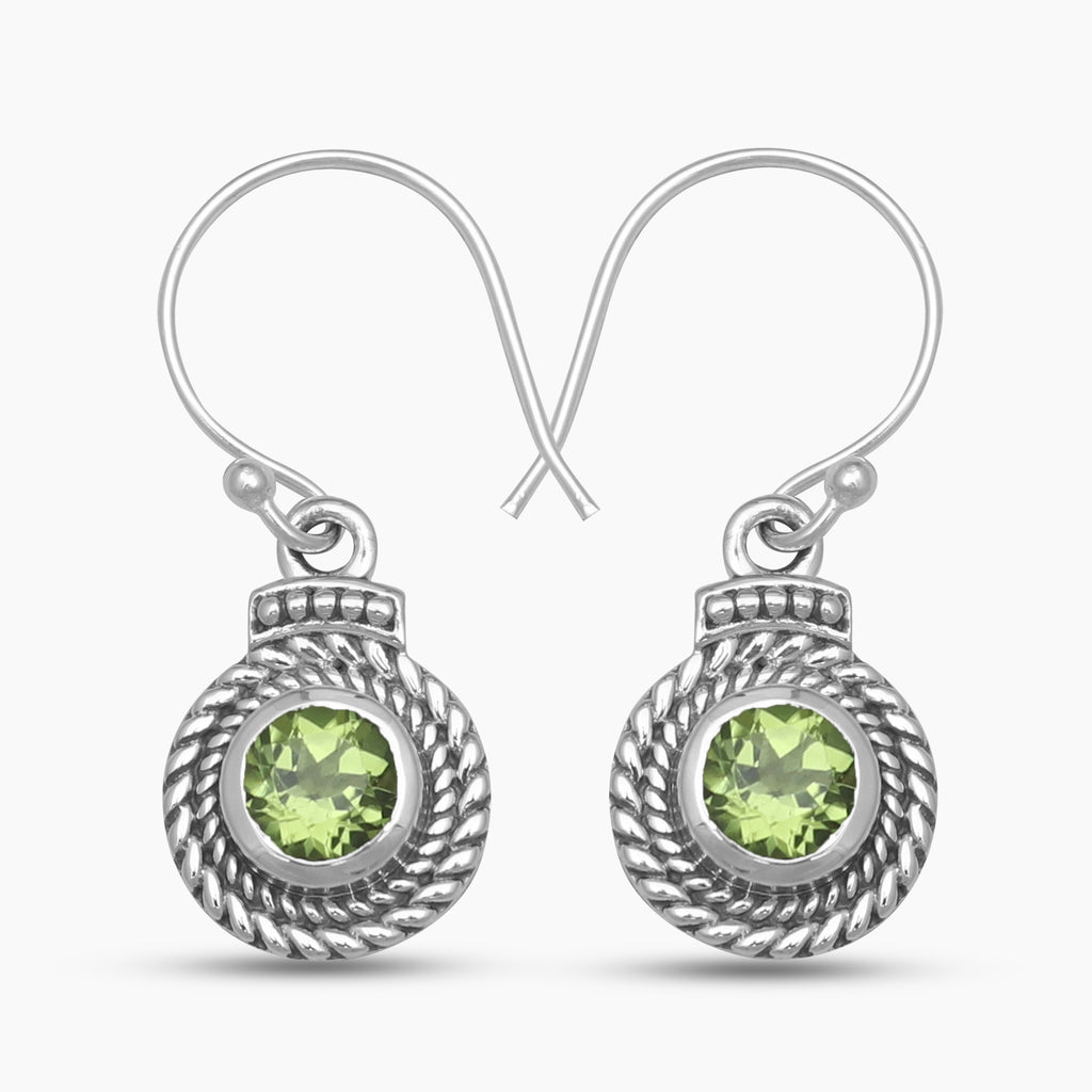 925 Sterling Silver Peridot Earrings