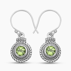 925 Sterling Silver Peridot Earrings