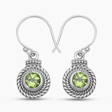 925 Sterling Silver Peridot Earrings