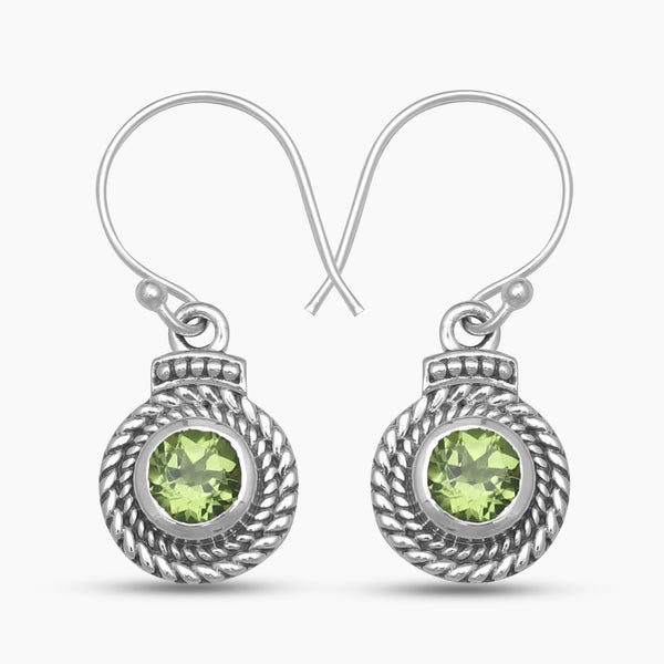925 Sterling Silver Peridot Earrings