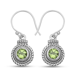 925 Sterling Silver Peridot Earrings