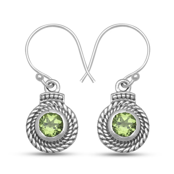 925 Sterling Silver Peridot Earrings