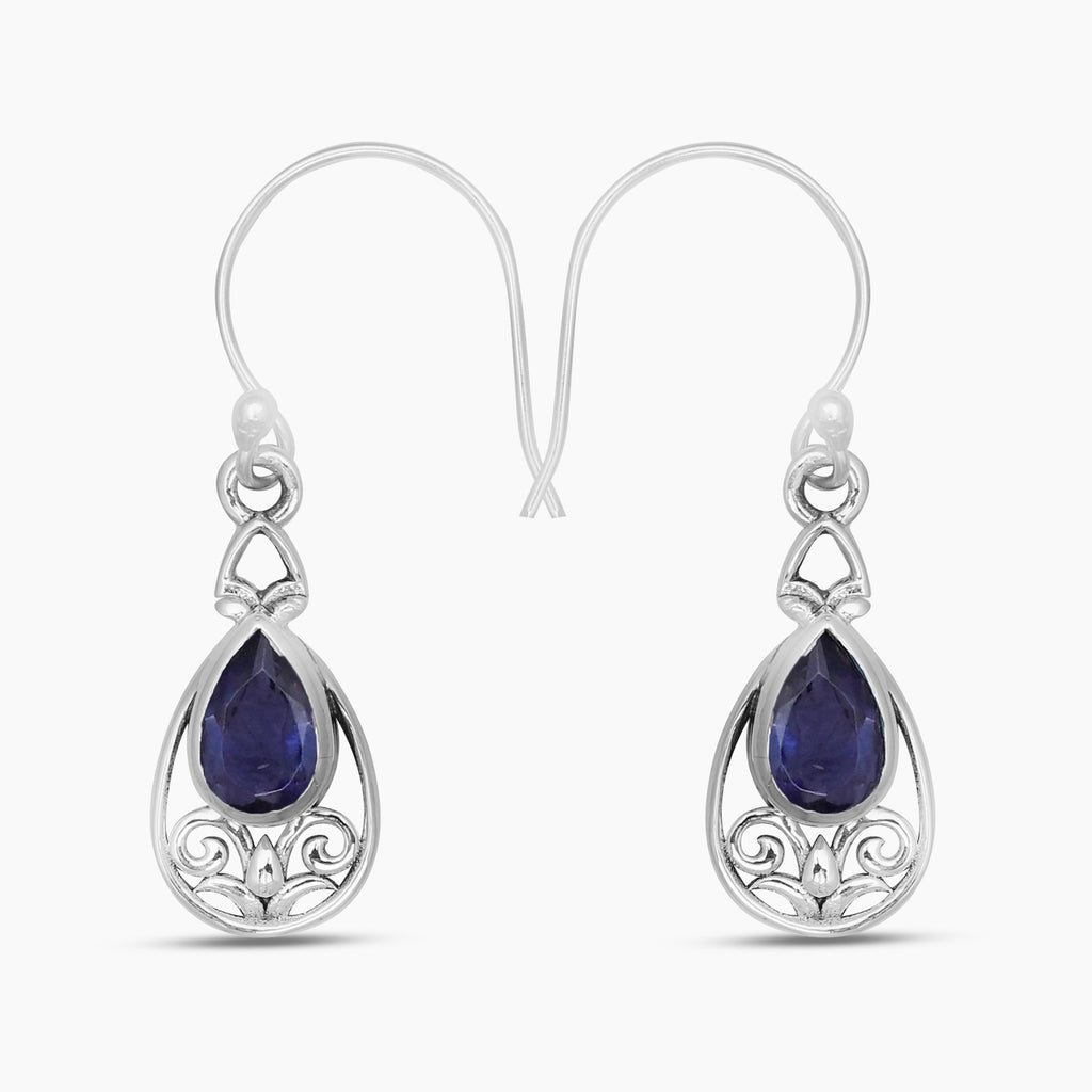 925 Sterling Silver Iolite Earrings