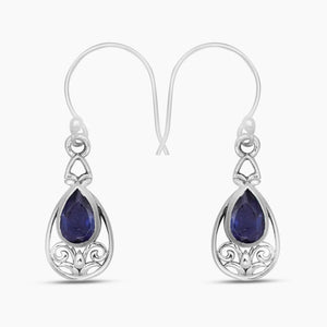 925 Sterling Silver Iolite Earrings
