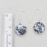 Medicine Bow Plume Agate Silver Earrings