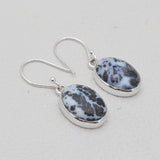 Medicine Bow Plume Agate Silver Earrings