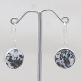 Medicine Bow Plume Agate Silver Earrings