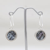 Medicine Bow Plume Agate Silver Earrings