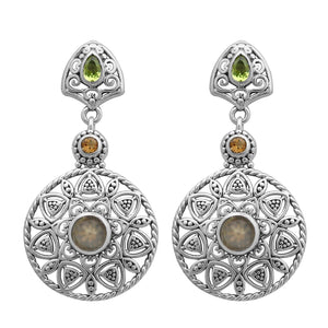 925 Sterling Silver Libyan Desert Glass Jewelry Set