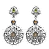 925 Sterling Silver Libyan Desert Glass Jewelry Set