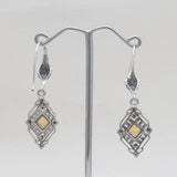 925 Sterling Silver Citrine Women Earrings