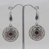 925 Sterling Silver Ruby Earrings