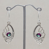 925 Starling Silver Garnet Earring