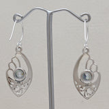 925 Starling Silver Garnet Earring