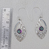 925 Starling Silver Garnet Earring