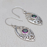 925 Starling Silver Garnet Earring