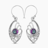 925 Sterling Silver Garnet Earrings