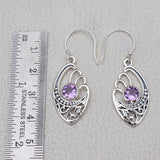 925 Starling Silver Garnet Earring