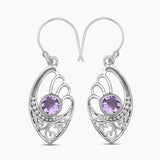 925 Sterling Silver Garnet Earrings