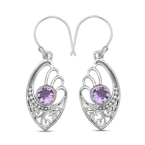 925 Sterling Silver Garnet Earrings