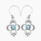 925 Sterling Silver Garnet Earrings