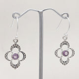 925 Starling Silver Garnet Earring