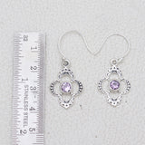 925 Starling Silver Garnet Earring