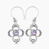 925 Sterling Silver Garnet Earrings