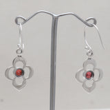 925 Starling Silver Garnet Earring