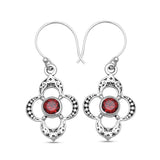 925 Starling Silver Garnet Earring