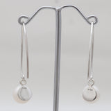 925 Sterling Silver Pearl Hoop Earrings