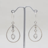 925 Silver Herkimer Quartz Earrings