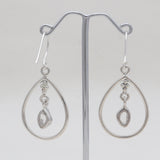 925 Silver Herkimer Quartz Earrings