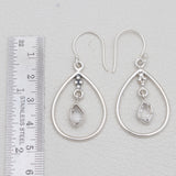 925 Silver Herkimer Quartz Earrings