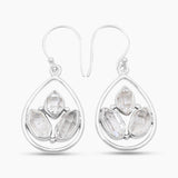 925 Silver Herkimer Quartz Earrings