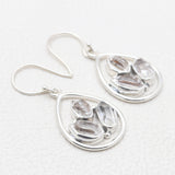 925 Silver Herkimer Quartz Earrings