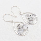 925 Silver Herkimer Quartz Earrings
