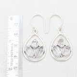 925 Silver Herkimer Quartz Earrings