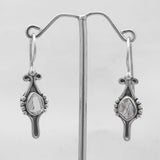 925 Silver Herkimer Quartz Earrings