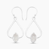 925 Silver Herkimer Quartz Earrings