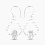 925 Silver Herkimer Quartz Earrings