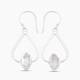 925 Silver Herkimer Quartz Earrings