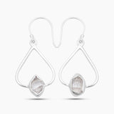 925 Silver Herkimer Quartz Earrings