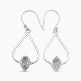 925 Silver Herkimer Quartz Earrings