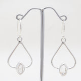925 Silver Herkimer Quartz Earrings