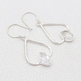 925 Silver Herkimer Quartz Earrings