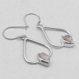 925 Silver Herkimer Quartz Earrings